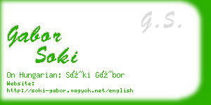 gabor soki business card